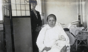 Geraldine Johns, with amah holding her son, Gerald