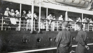 Chinese and European passengers on the 'RMS Empress of Russia'