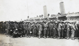 Chinese Labour Corps alongside the 'RMS Empress of Russia'
