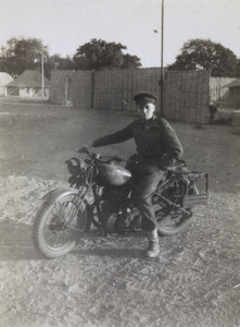 John Stanfield on a motorbike
