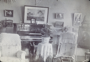 Interior of the Dudeney's apartment at the Kalee boarding house, Shanghai
