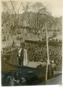 A mass meeting at 1st Sub-district, Jinchaji, 1942