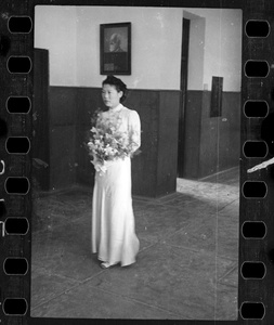 Hsiao Li Lindsay (李效黎)'s bridesmaid, Han Qiufeng (Han Ch'iu-feng), Yenching University (燕京大學), Beijing (北京)