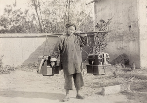 Porter carrying medical boxes