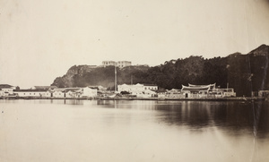 British Consul's residence under construction, overlooking Kaohsiung harbour, Taiwan, 1868