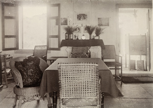 The sitting room in Dr John Preston Maxwell's house, Toa Bo, near Zhangpu