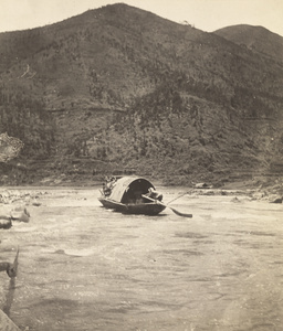 Steering a boat through rapids with a stern oar, Dong Xi, Yongchun