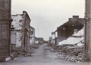 Ruins in Rue Tientsin, French Concession, after the siege of Tianjin