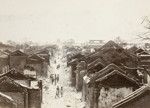 Shell damage in Chinese City, Tianjin, 1900