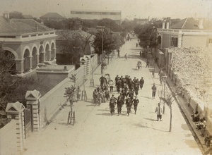 Allied soldiers, Victoria Road, Tianjin