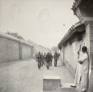 Allied forces in a  lane, Peking