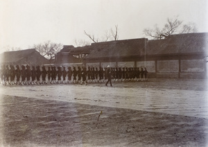Troop parade presided over by von Waldersee, Peking