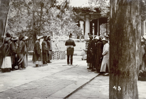 Lockhart reading address in Temple of Confucius, Chu Fou