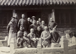 British Commissioner with a group by the summit of Mount Tai 泰山, Shandong