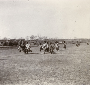 Children running in a race, Weihaiwei