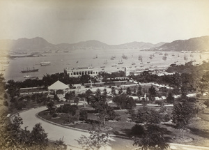 View from the Albany building overlooking Public Gardens, Hong Kong