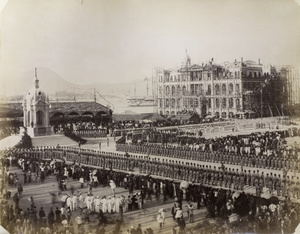 Parade commemorating Queen Victoria's Diamond Jubilee, Hong Kong, 1897
