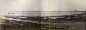 Panorama of harbour and ships, Aberdeen, Hong Kong