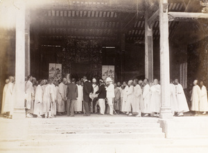 Meeting between Governor Henry Blake and the gentry and elders of the local communities, Ping Shan (屏山), New Territories, Hong Kong