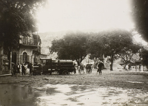 Damage caused by the 19th July 1926 rainstorm, Morrison Hill Road, Hong Kong