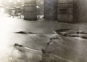 Flooding caused by the 19th July 1926 rainstorm, Pedder Street, Hong Kong