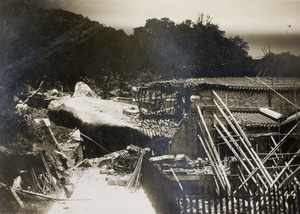 Damage caused by the 19th July 1926 rainstorm, Waterworks Pumping Station, Pok Fu Lam Road (薄扶林道), Hong Kong