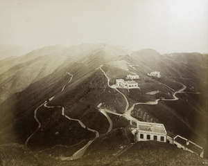 View of Victoria Peak and the old Peak Road from Mount Kellet (奇力山), Hong Kong