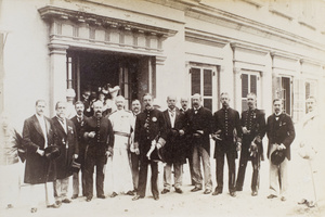 Governor William Robinson with members of the Legislative Council, Hong Kong