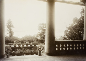 Looking out to the garden from the corridor, Victoria Peak, Hong Kong