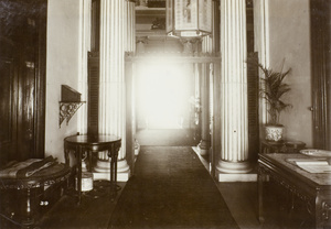 Interior hallway (possibily Government House), Hong Kong