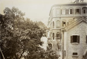 An European style building, probably on the Peak, Hong Kong