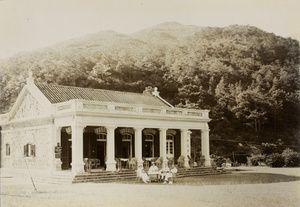 Relaxing around the table, Golf House, Deep Water Bay, Hong Kong