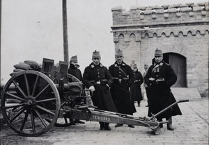 German Guard on Legation Wall, Peking Mutiny 1912