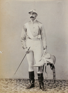 John Charles Oswald dressed as a jockey