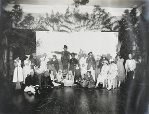 Cast of a rustic play
