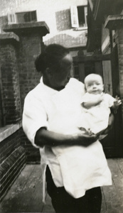 Colin Attwell Lynch Palmer with his amah