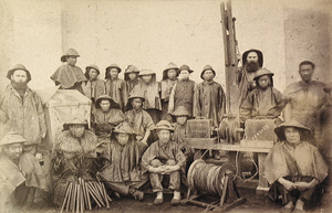 Mine workers (explosives team) at the Tangshan colliery