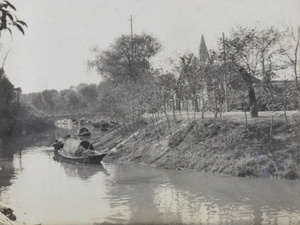 Boats along a river