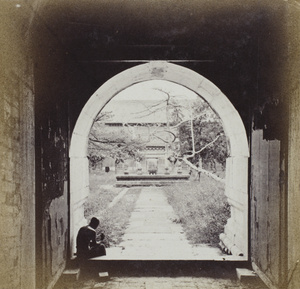 An altar with ritual objects in the third courtyard at Changling (tomb of the Yongle Emperor), Beijing