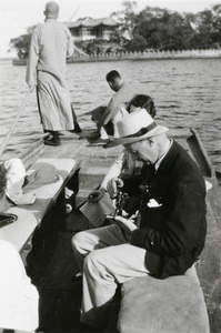 Sir Miles Lampson, with a camera, Peking