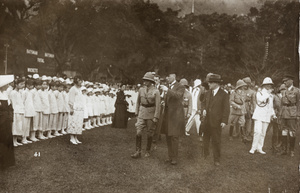 The Prince of Wales when laying the foundation stone of St Stephen's Girls' College, Hong Kong