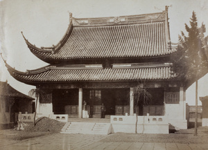The Confucian Temple, Shanghai, when used by the 67th Regiment as the officers' mess, 1863