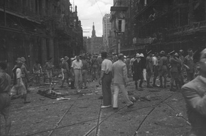 Aftermath of bombing, Nanking Road, Shanghai