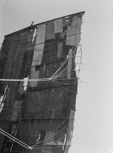 Patched junk sail, Shanghai