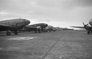 Curtiss C-46 Commando aircraft, Civil Air Transport airfield, Sanya, Hainan Island