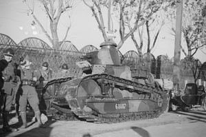 French soldiers with tank, Shanghai