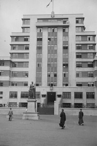 Mallet Police Station, with statue of Admiral Protet, Shanghai