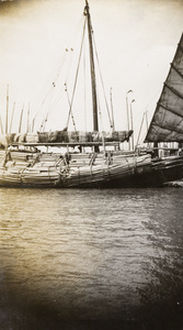 Boat with cargo of bamboo culms