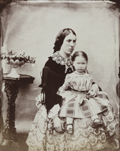 Mrs Bower, with a girl, Shanghai