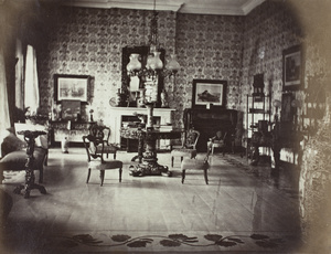 Sitting room, 'Taiping' (the residence of William and Elizabeth Vacher), Shanghai